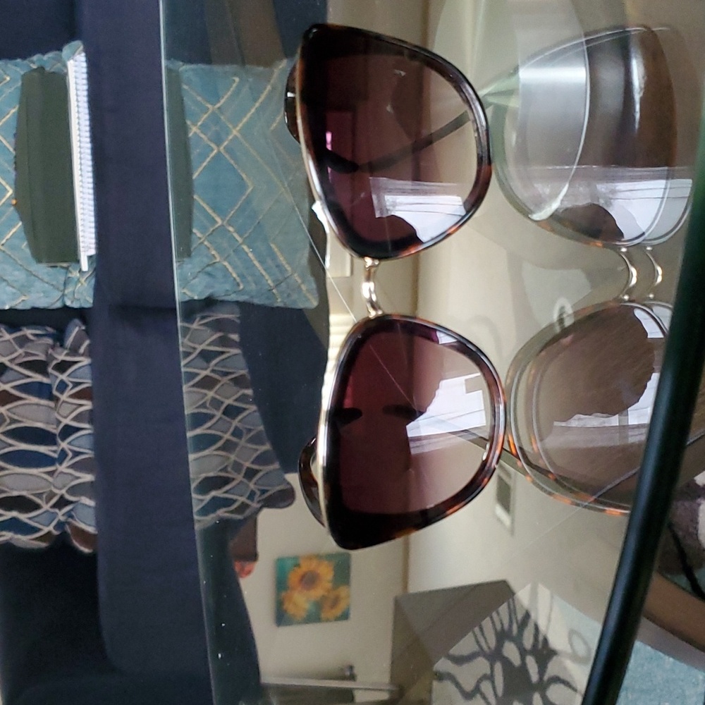 Torte shell gold frame large cat eye sunglasses